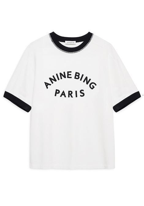 t-shirt jaylin paris donna ivory ANINE BING | A-08-11527IVY1